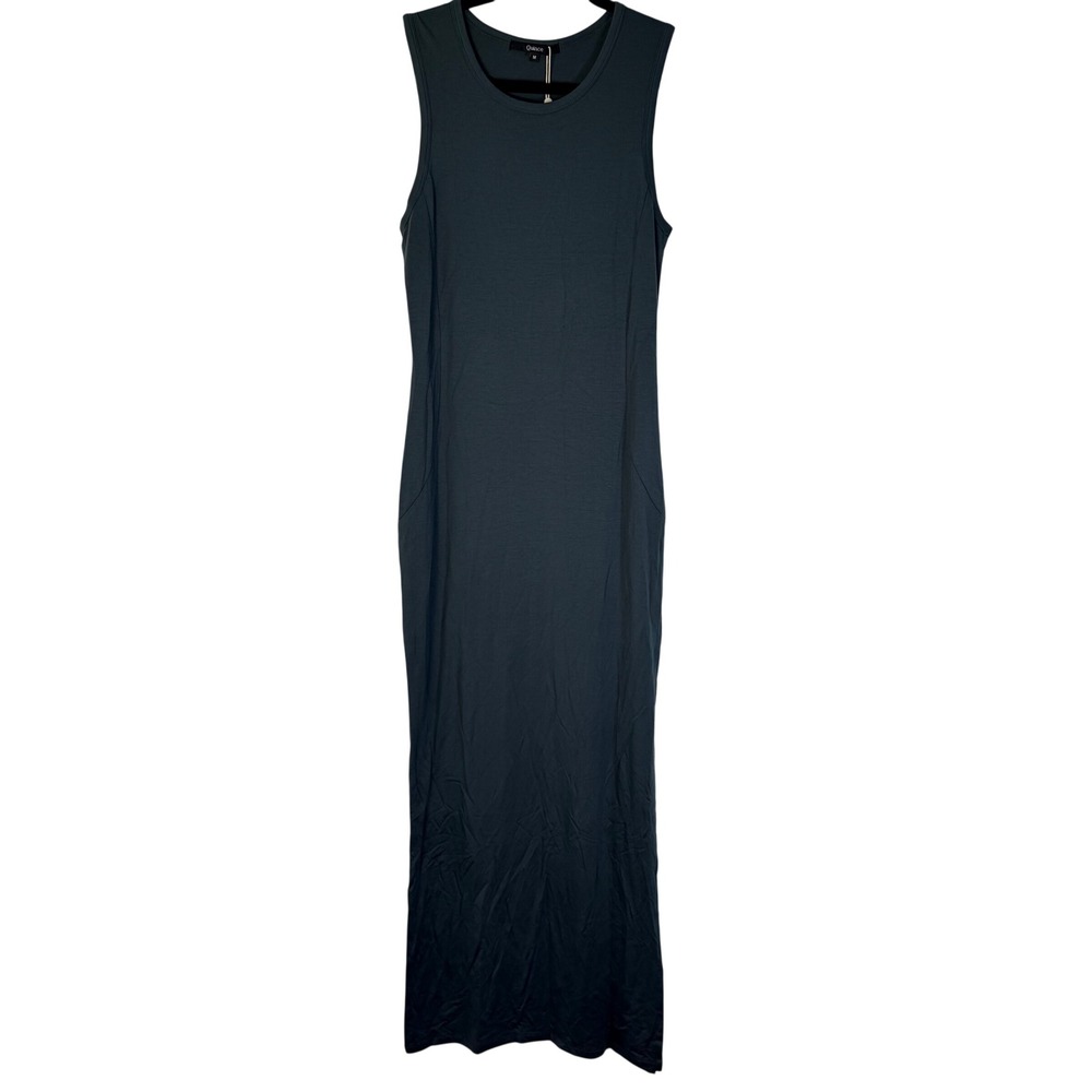 NEW Quince Women's M Tencel Lyocell Sleeveless Maxi Tank Dress Dark Teal Green